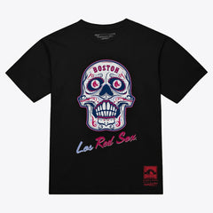 MLB Boston Red Sox Mitchell & Ness Women's Sugar Skull Boxy T-Shirt