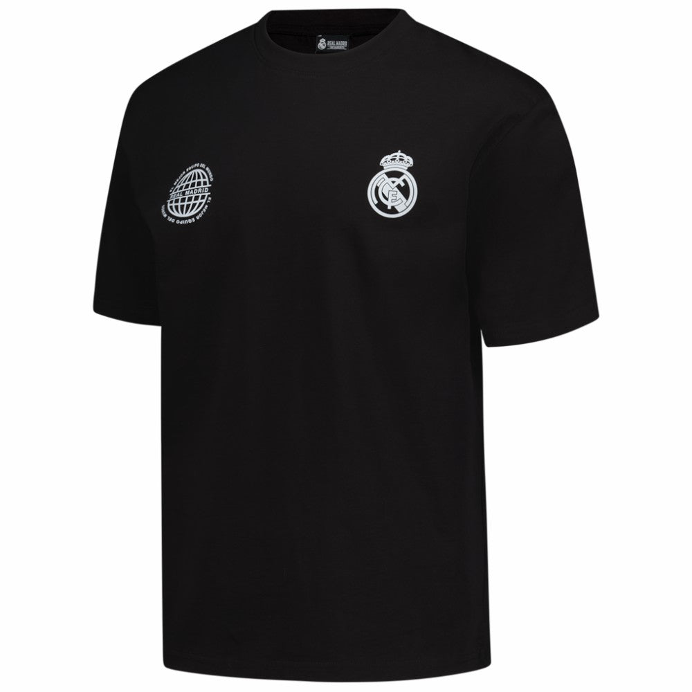 Real Madrid Peace Collective Unisex European Champions Heavyweight T-Shirt -  Black