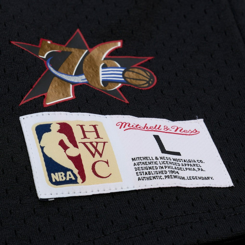 NBA Allen Iverson Philadelphia 76ers Mesh Name & Number Short Sleeve Hoodie