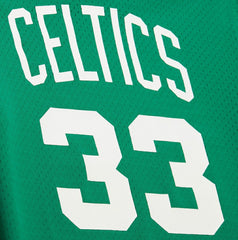 NBA Larry Bird Boston Celtics Mesh Name & Number Short Sleeve Hoodie