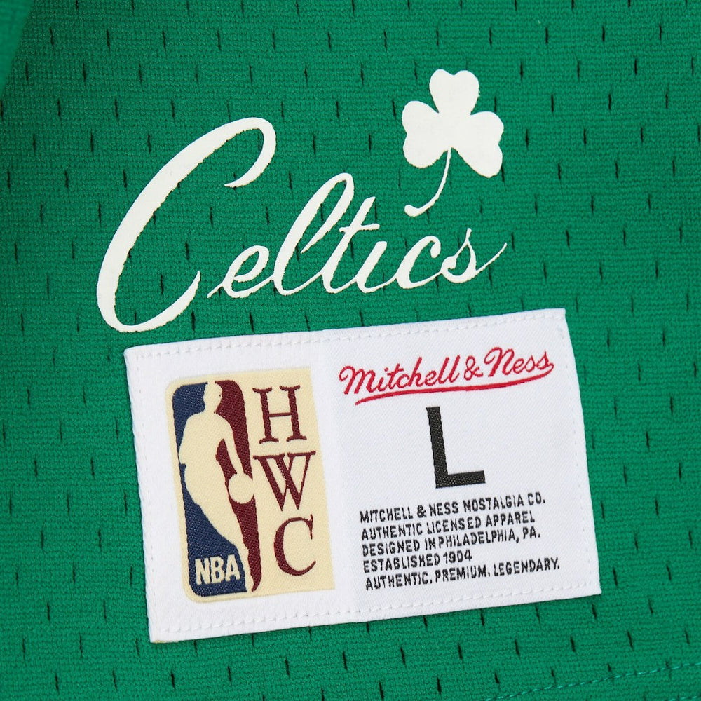 NBA Larry Bird Boston Celtics Mesh Name & Number Short Sleeve Hoodie