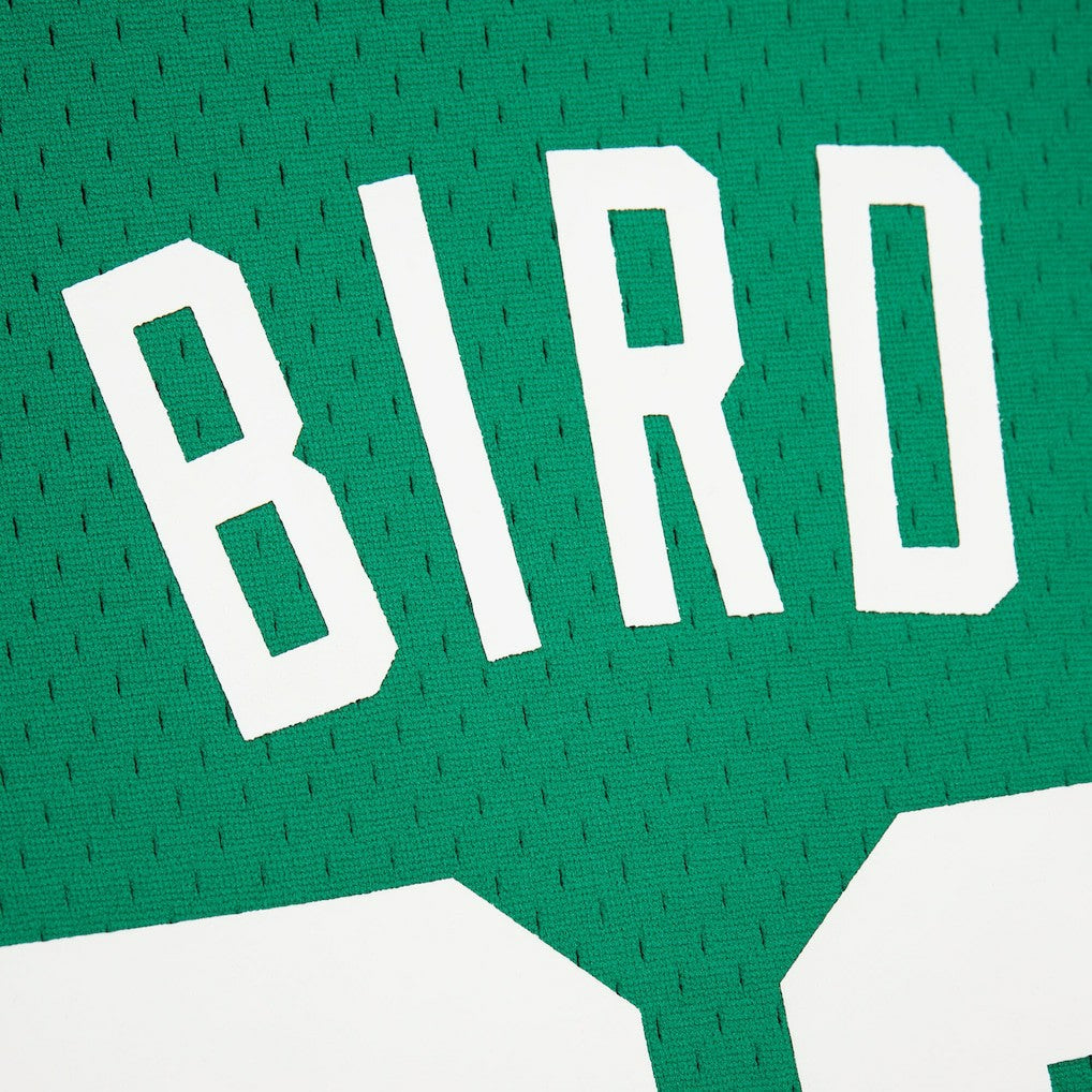 NBA Larry Bird Boston Celtics Mesh Name & Number Short Sleeve Hoodie