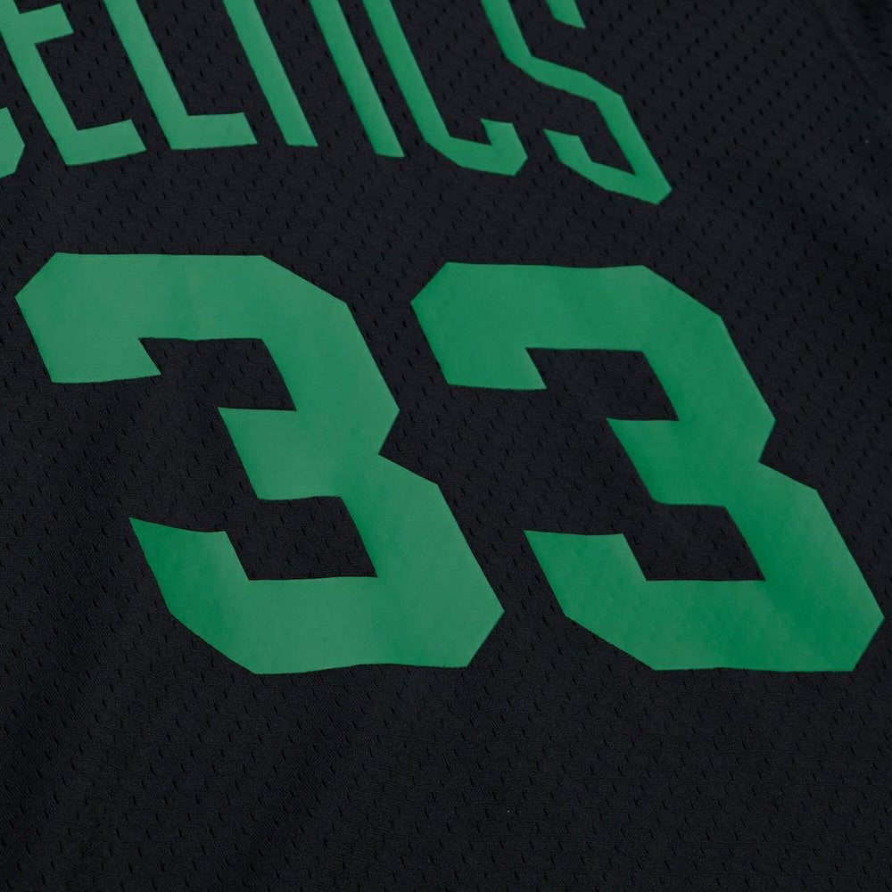 NBA Larry Bird Boston Celtics Mesh Name & Number Short Sleeve Hoodie