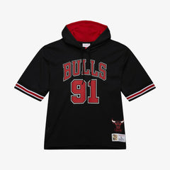 NBA Dennis Rodman Chicago Bulls Mesh Name & Number Short Sleeve Hoodie sale