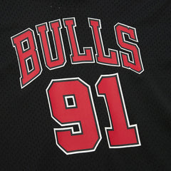 NBA Dennis Rodman Chicago Bulls Mesh Name & Number Short Sleeve Hoodie sale