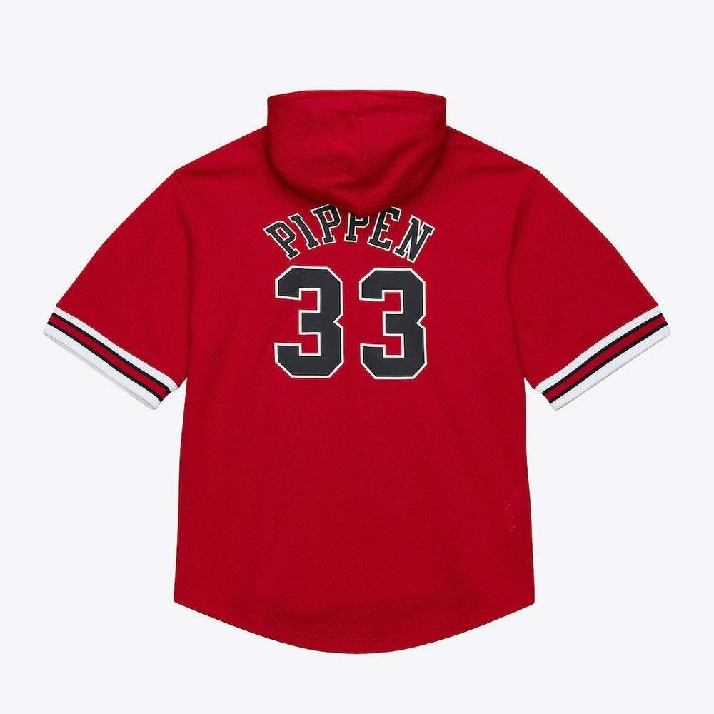 NBA Scottie Pippen Chicago Bulls Mesh Name & Number Short Sleeve Hoodie sale