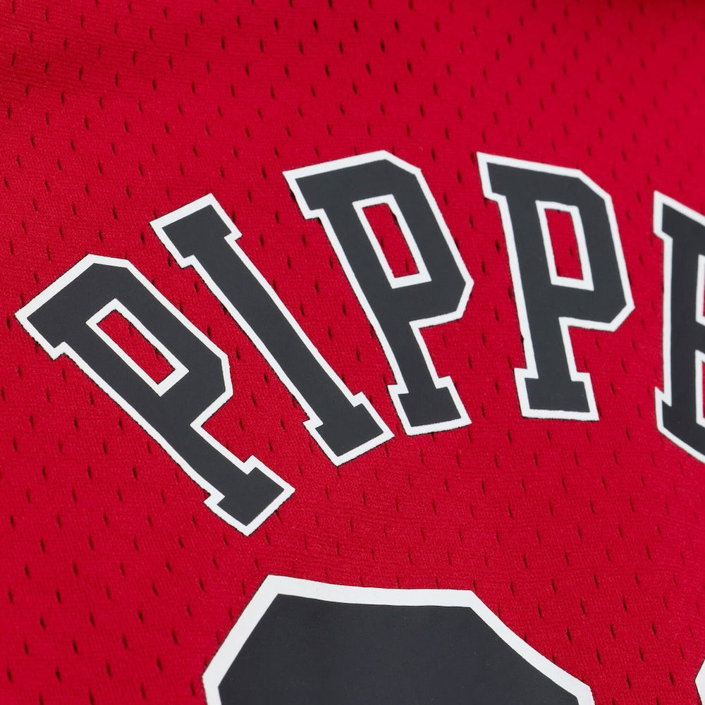 NBA Scottie Pippen Chicago Bulls Mesh Name & Number Short Sleeve Hoodie sale