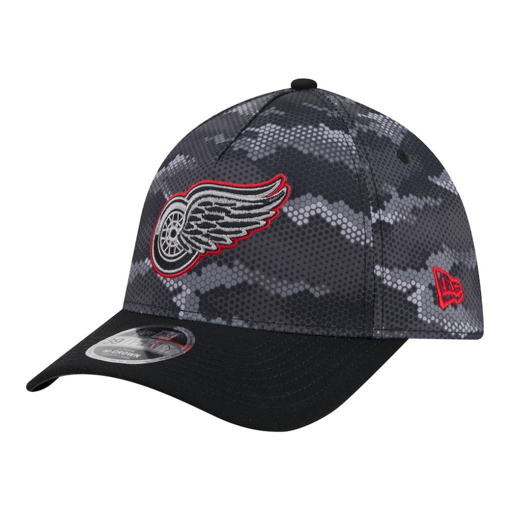 NHL Black Detroit Red Wings New Era Zero Dark 39THIRTY Flex Hat