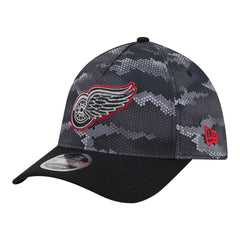 NHL Black Detroit Red Wings New Era Zero Dark 39THIRTY Flex Hat