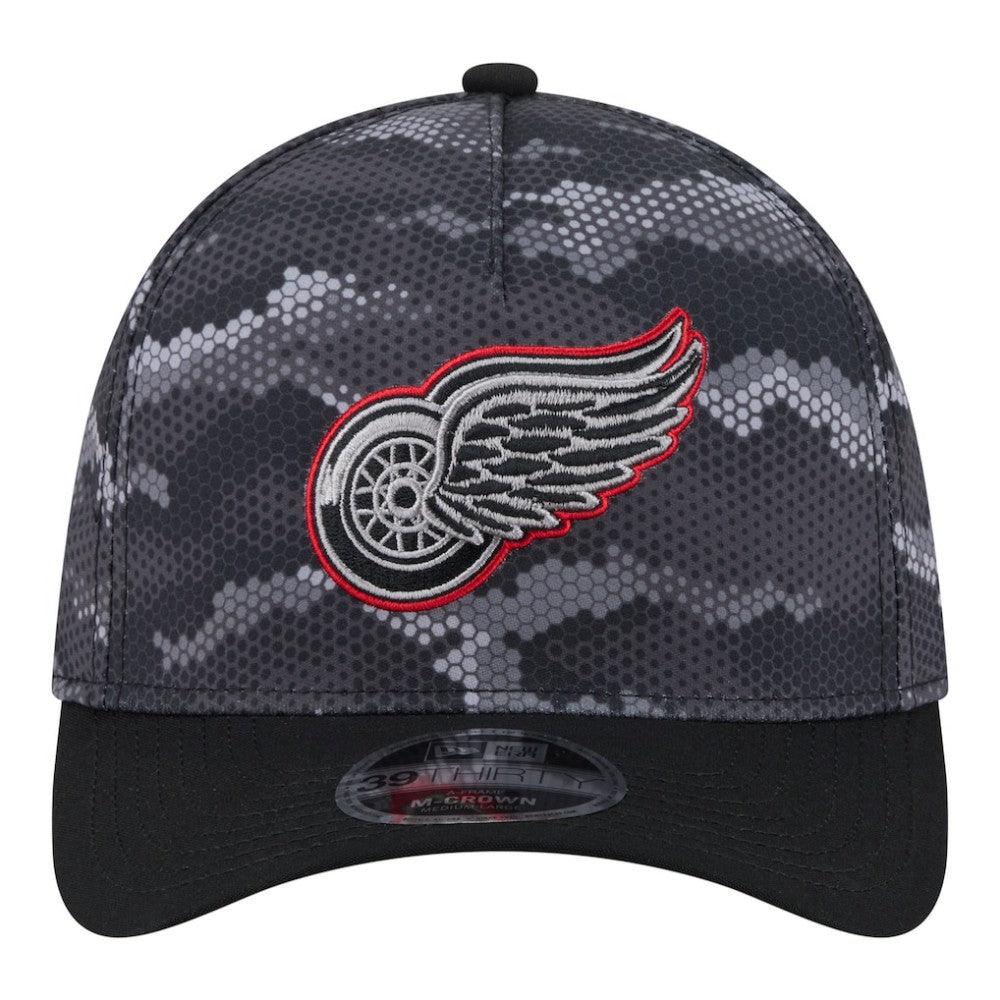 NHL Black Detroit Red Wings New Era Zero Dark 39THIRTY Flex Hat