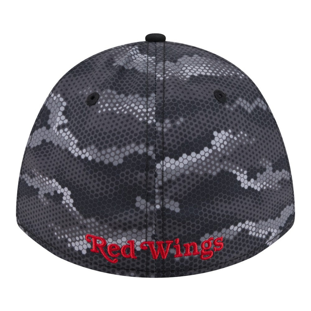 NHL Black Detroit Red Wings New Era Zero Dark 39THIRTY Flex Hat
