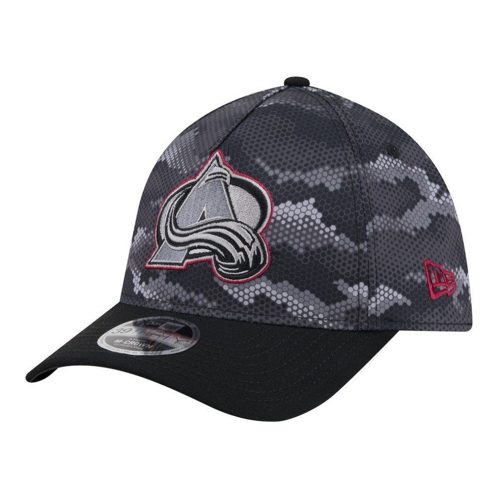 NHL Black Colorado Avalanche New Era Zero Dark 39THIRTY Flex Hat