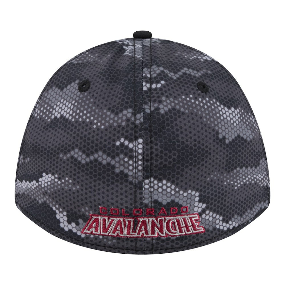 NHL Black Colorado Avalanche New Era Zero Dark 39THIRTY Flex Hat