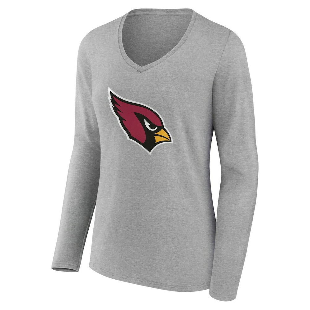 Women's Team Authentic Personalized Name & Number Long Sleeve V-Neck T-Shirt - Arizona Cardinals