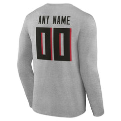 Team Authentic Personalized Name & Number Long Sleeve T-Shirt - Atlanta Falcons