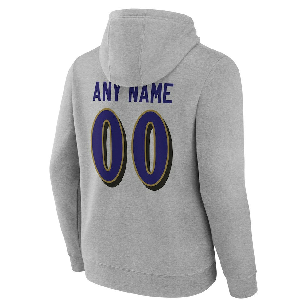 Team Authentic Personalized Name & Number Hoodie - Baltimore Ravens