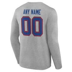 Team Authentic Personalized Name & Number Long Sleeve T-Shirt - Buffalo Bills