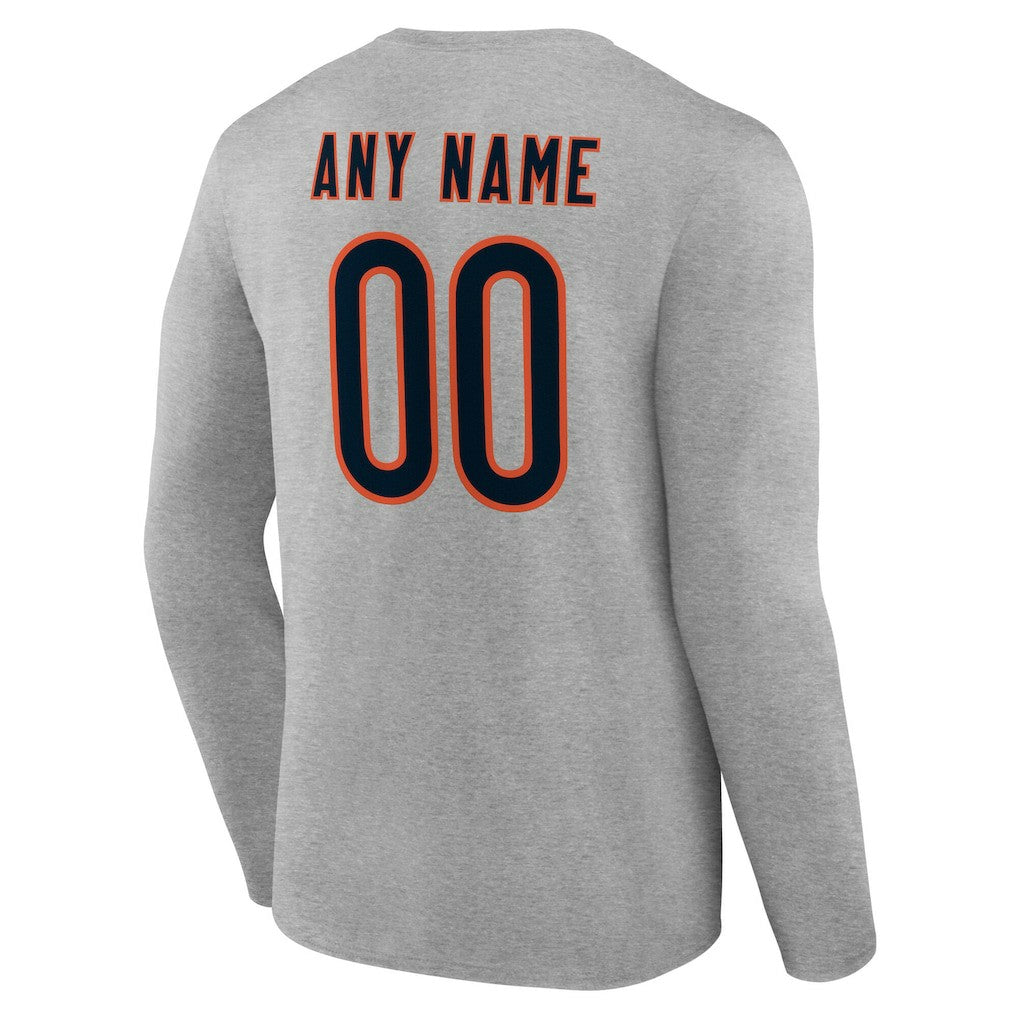 Team Authentic Personalized Name & Number Long Sleeve T-Shirt - Chicago Bears