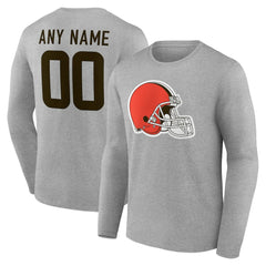 Team Authentic Personalized Name & Number Long Sleeve T-Shirt - Cleveland Browns