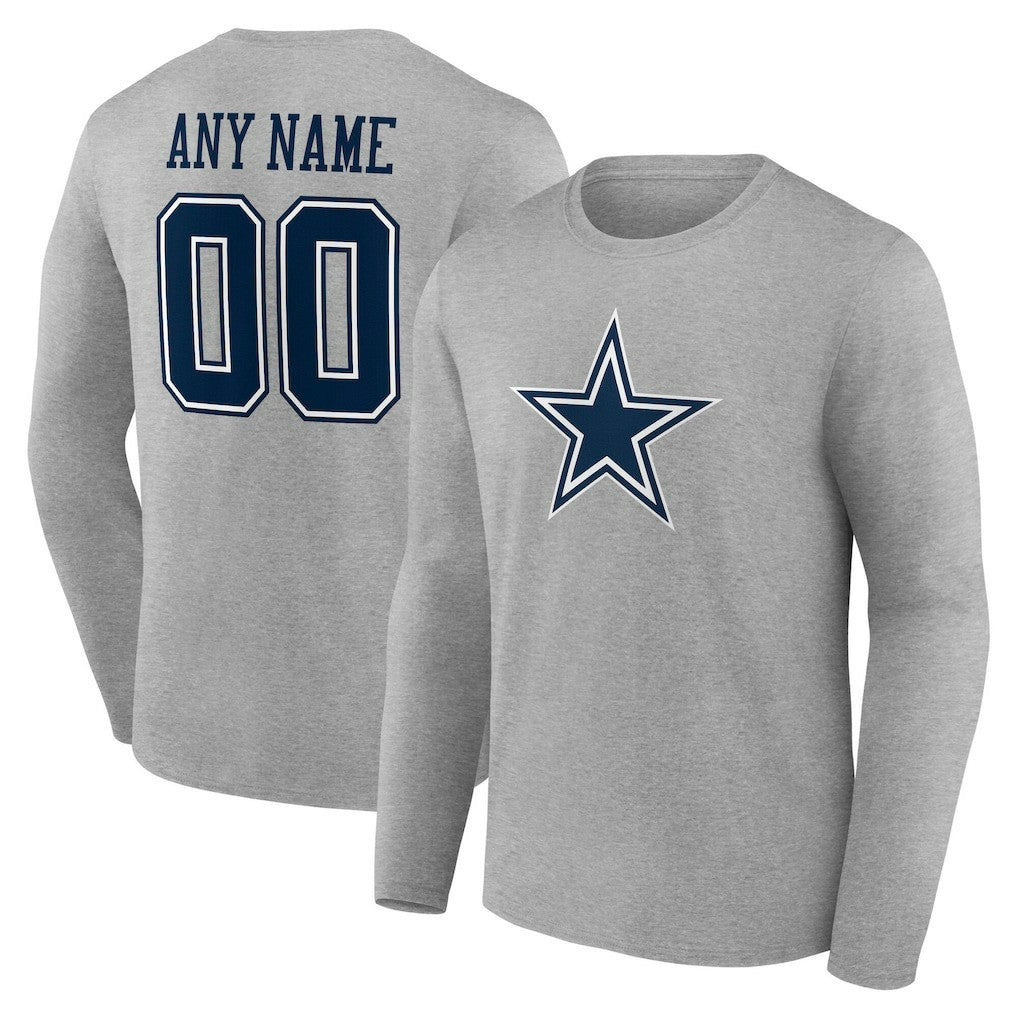 Team Authentic Personalized Name & Number Long Sleeve T-Shirt - Dallas Cowboys