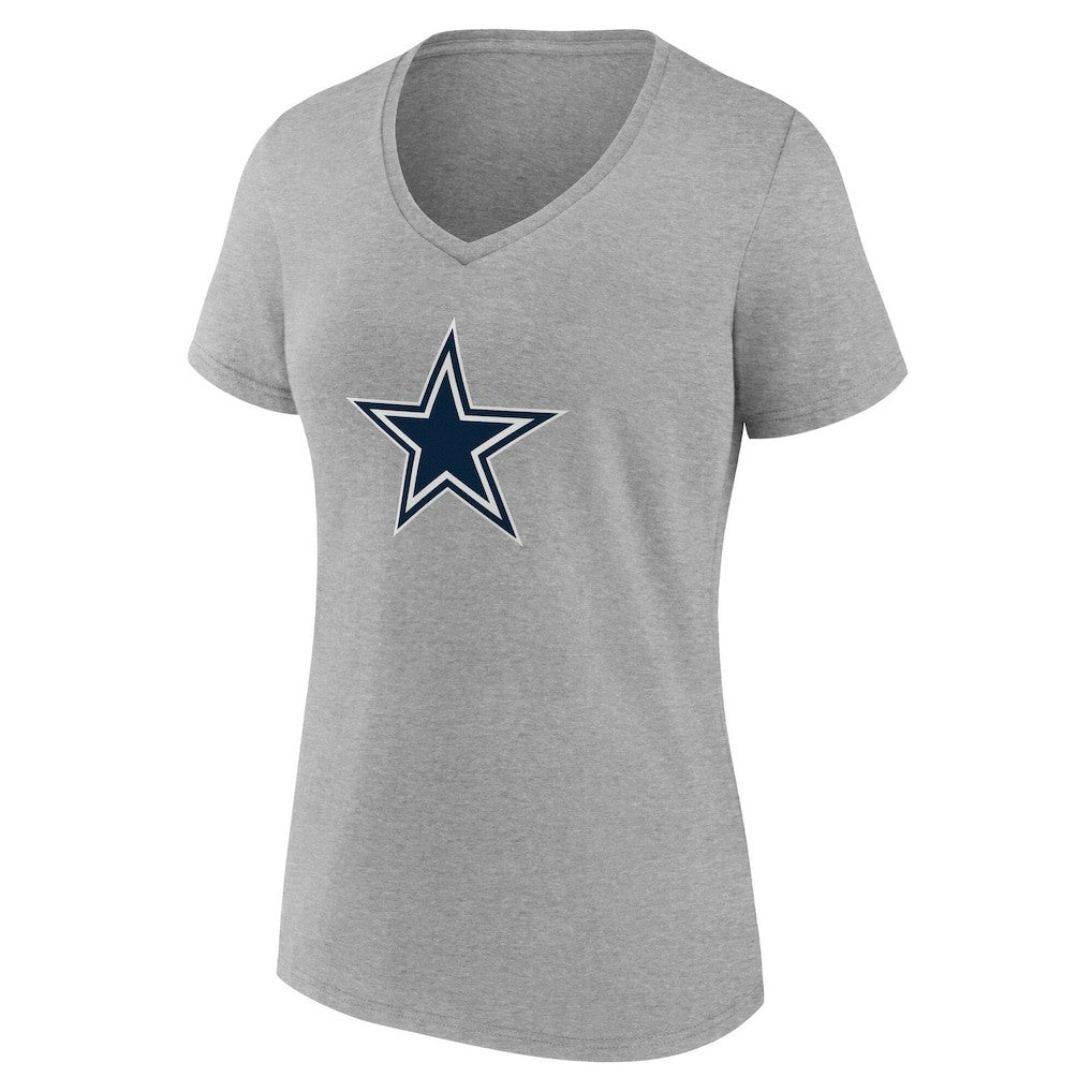 Women's Team Authentic Personalized Name & Number V-Neck T-Shirt - Dallas Cowboys