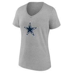 Women's Team Authentic Personalized Name & Number V-Neck T-Shirt - Dallas Cowboys