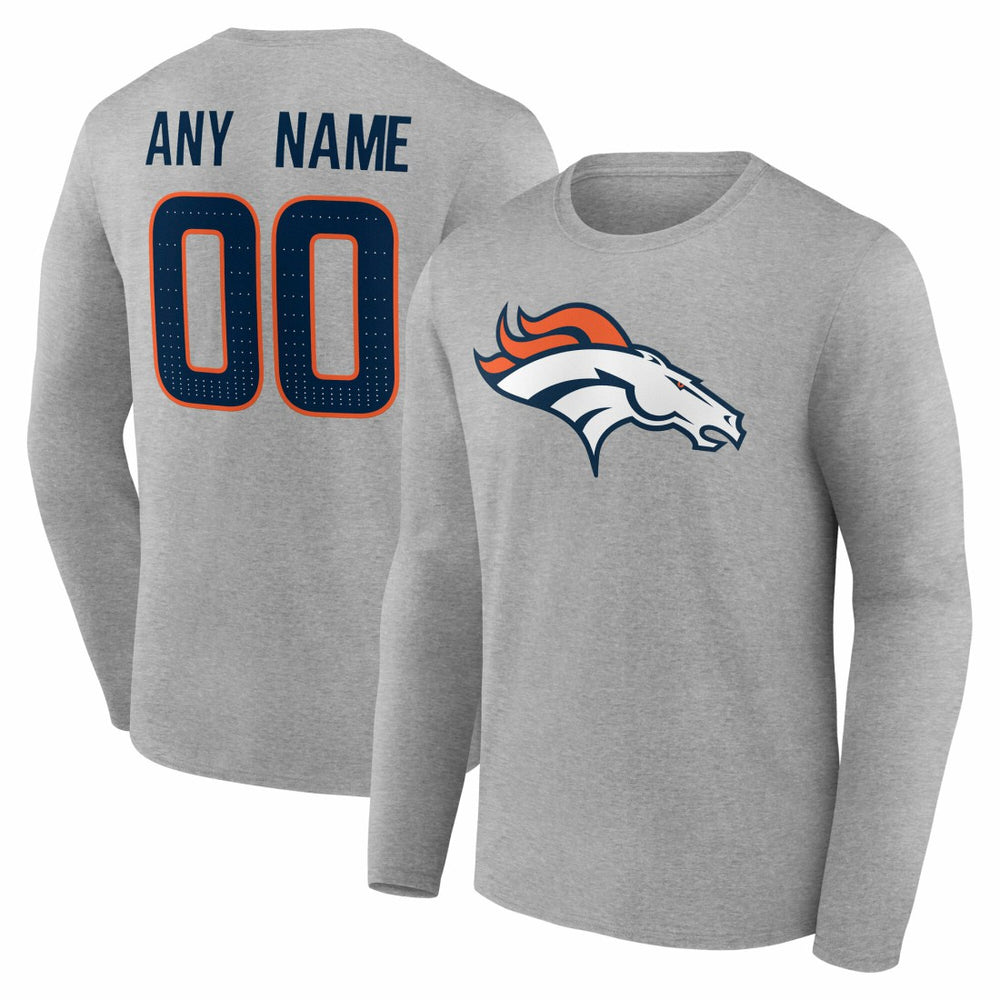 Team Authentic Personalized Name & Number Long Sleeve T-Shirt - Denver Broncos