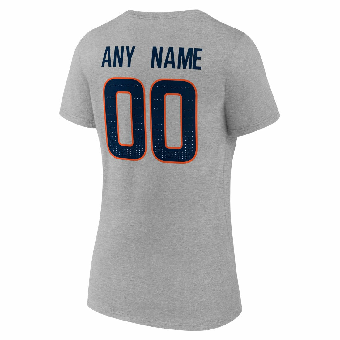 Women's Team Authentic Personalized Name & Number V-Neck T-Shirt - Denver Broncos