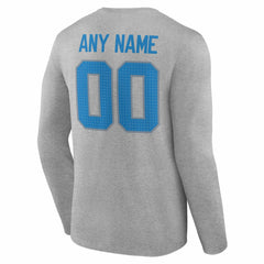 Team Authentic Personalized Name & Number Long Sleeve T-Shirt - Detroit Lions