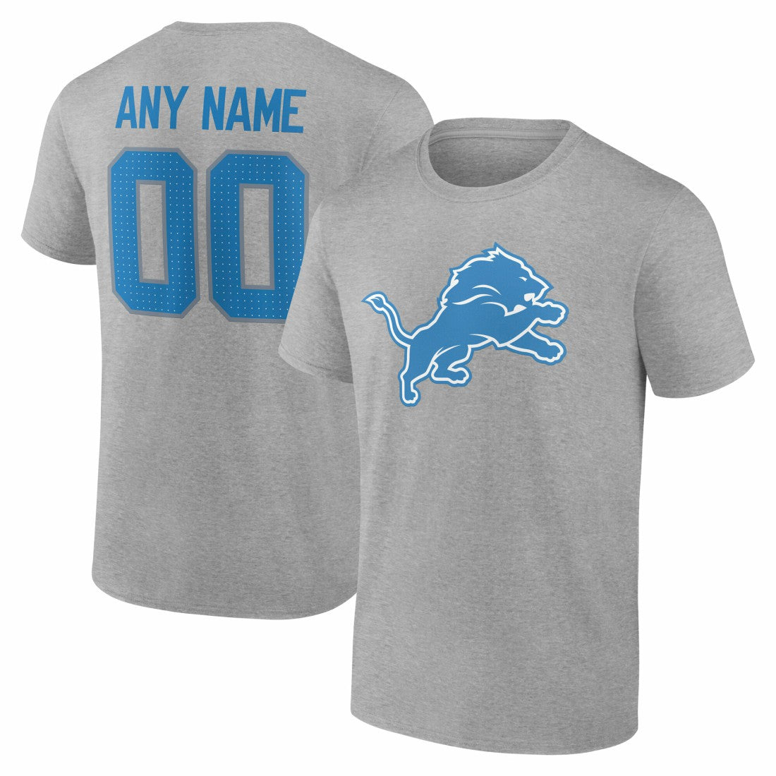Team Authentic Personalized Name & Number T-Shirt - Detroit Lions
