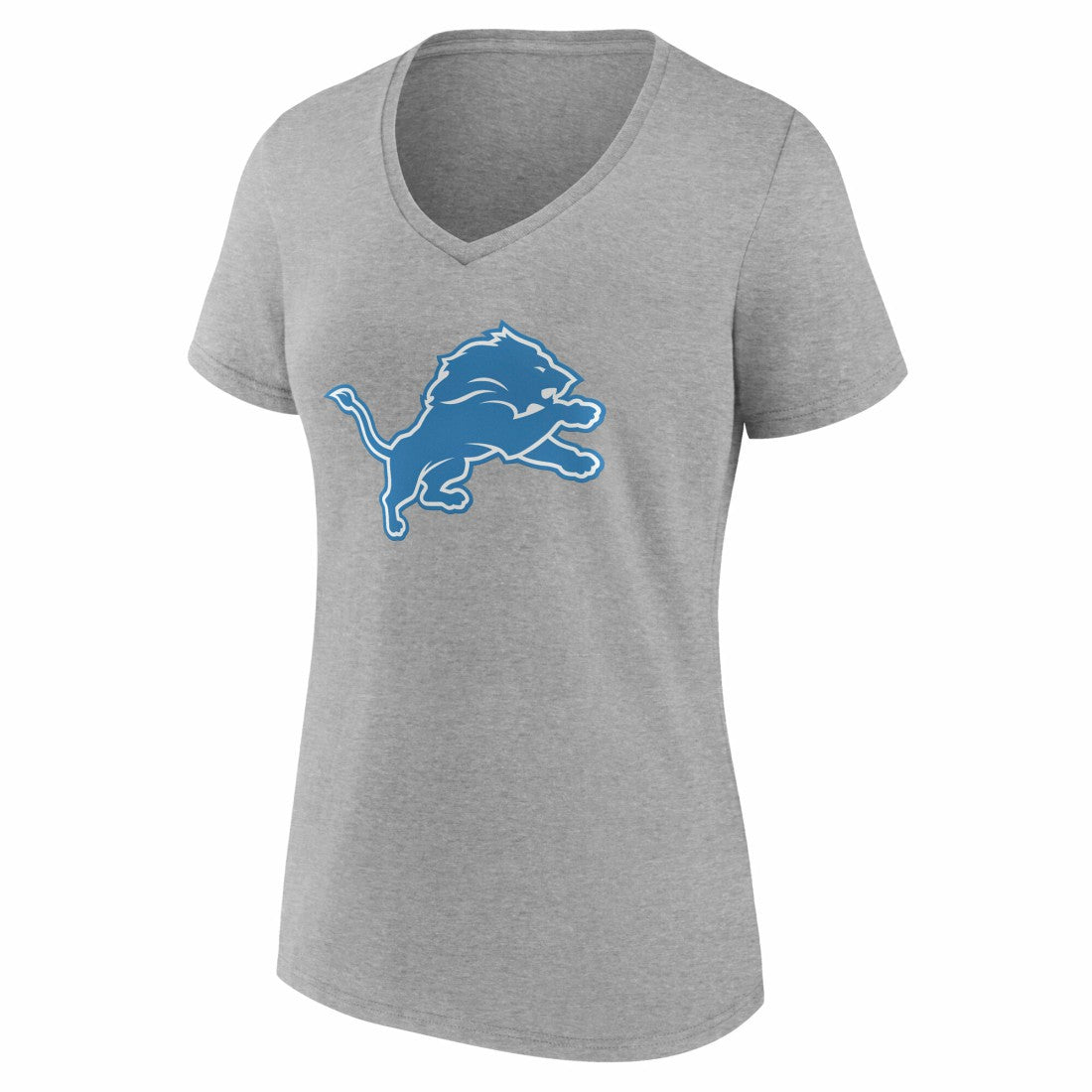 Women's Team Authentic Personalized Name & Number V-Neck T-Shirt - Detroit Lions