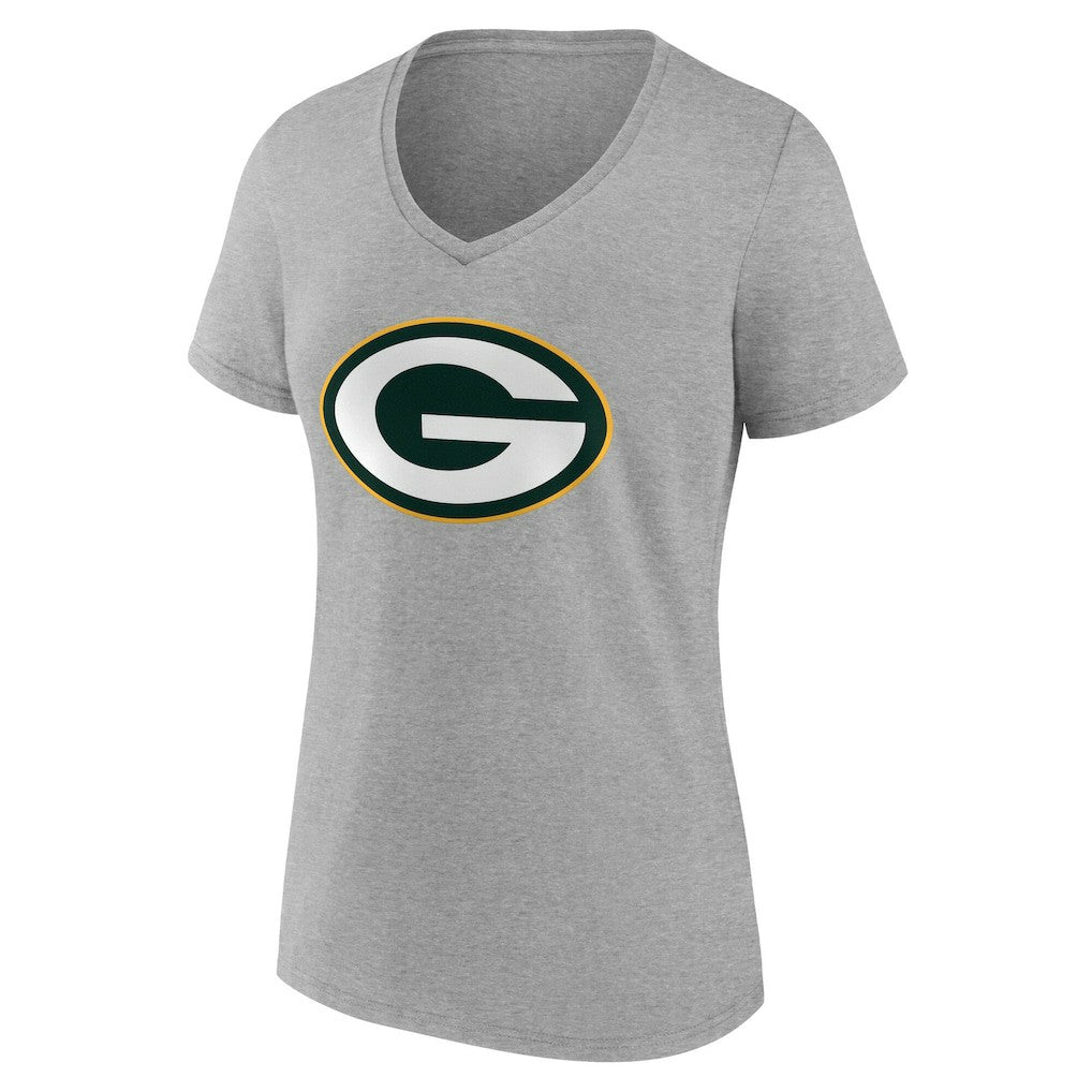 Women's Team Authentic Personalized Name & Number V-Neck T-Shirt - Green Bay Packers