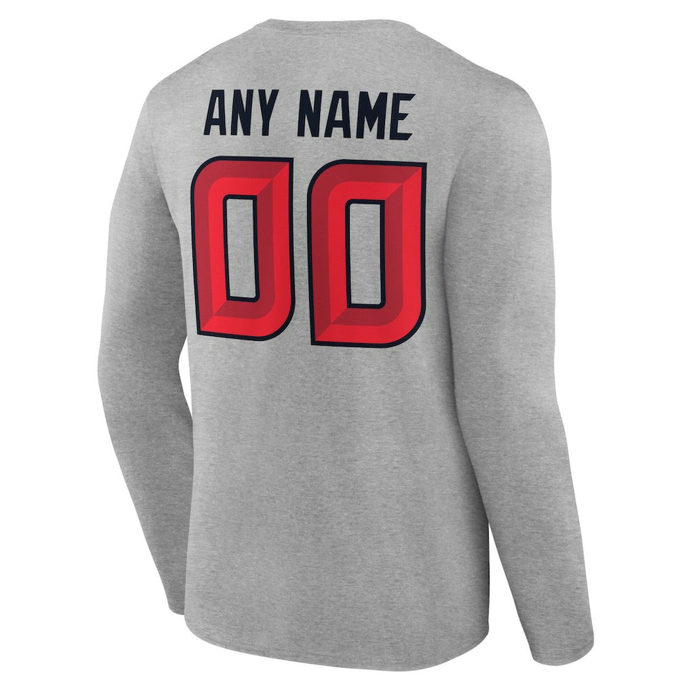 Team Authentic Personalized Name & Number Long Sleeve T-Shirt - Houston Texans
