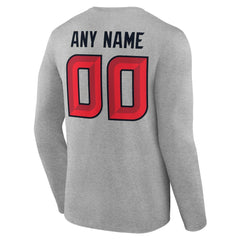 Team Authentic Personalized Name & Number Long Sleeve T-Shirt - Houston Texans