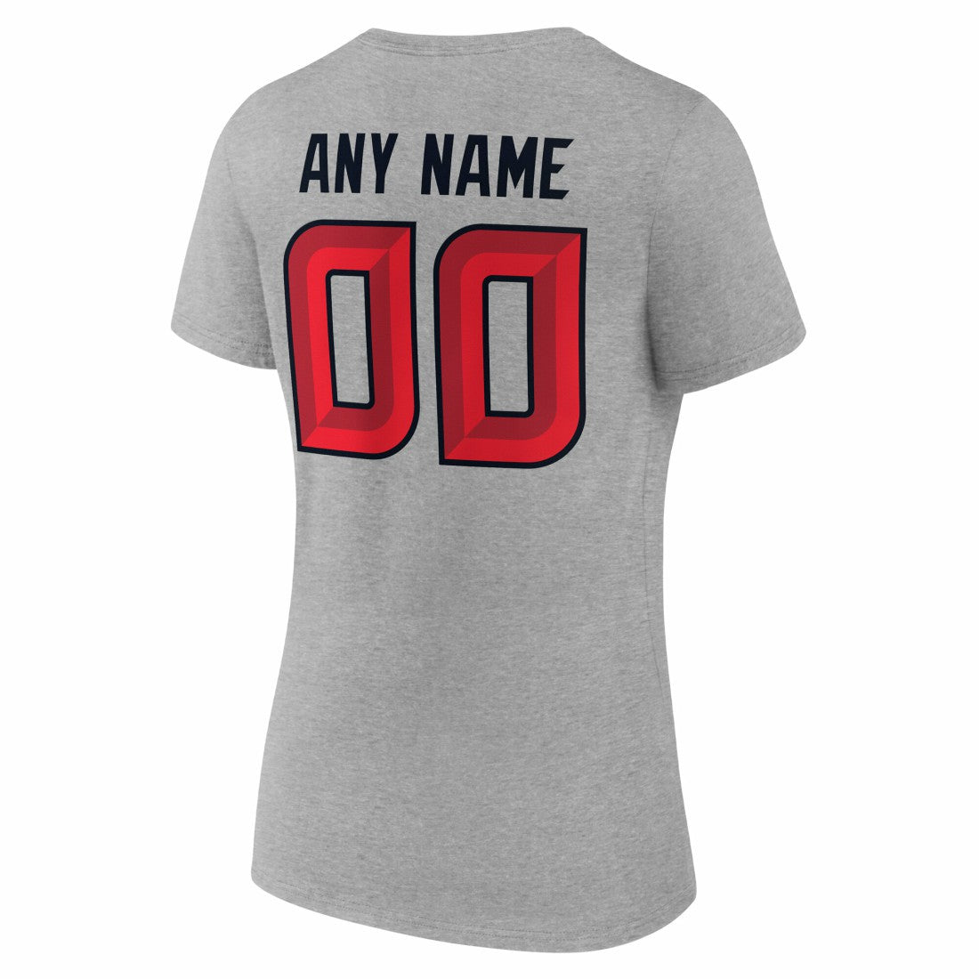 Women's Team Authentic Personalized Name & Number V-Neck T-Shirt - Houston Texans