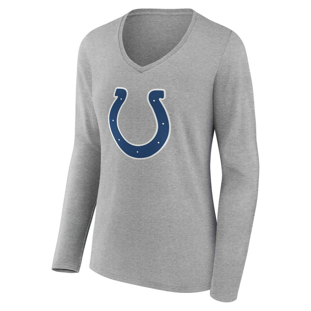 Women's Team Authentic Personalized Name & Number Long Sleeve V-Neck T-Shirt - Indianapolis Colts