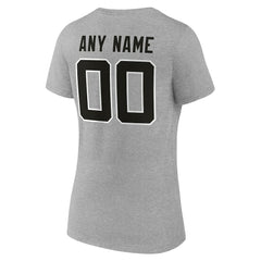 Women's Team Authentic Personalized Name & Number V-Neck T-Shirt - Jacksonville Jaguars