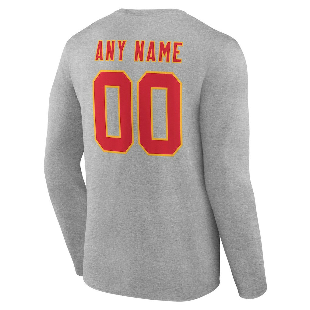 Team Authentic Personalized Name & Number Long Sleeve T-Shirt - Kansas City Chiefs