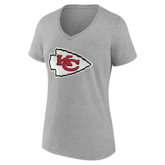 Women's Team Authentic Personalized Name & Number V-Neck T-Shirt - Kansas City Chiefs