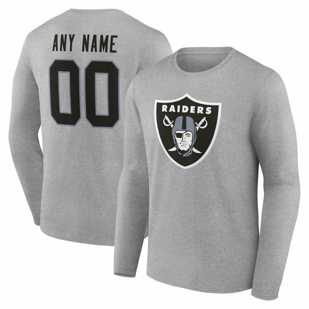Team Authentic Personalized Name & Number Long Sleeve T-Shirt - Las Vegas Raiders