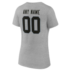 Women's Team Authentic Personalized Name & Number V-Neck T-Shirt - Las Vegas Raiders