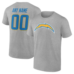 Team Authentic Personalized Name & Number T-Shirt - Los Angeles Chargers