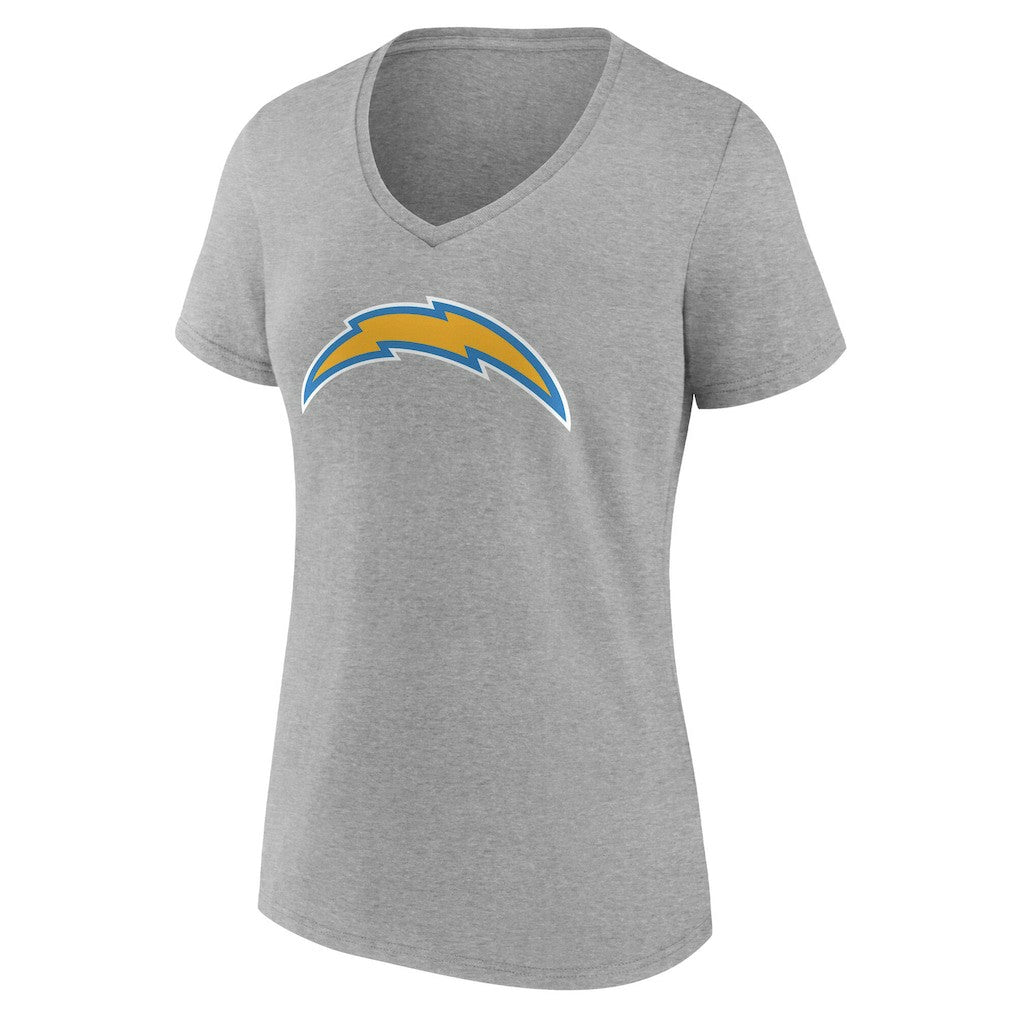 Women's Team Authentic Personalized Name & Number V-Neck T-Shirt - Los Angeles Chargers
