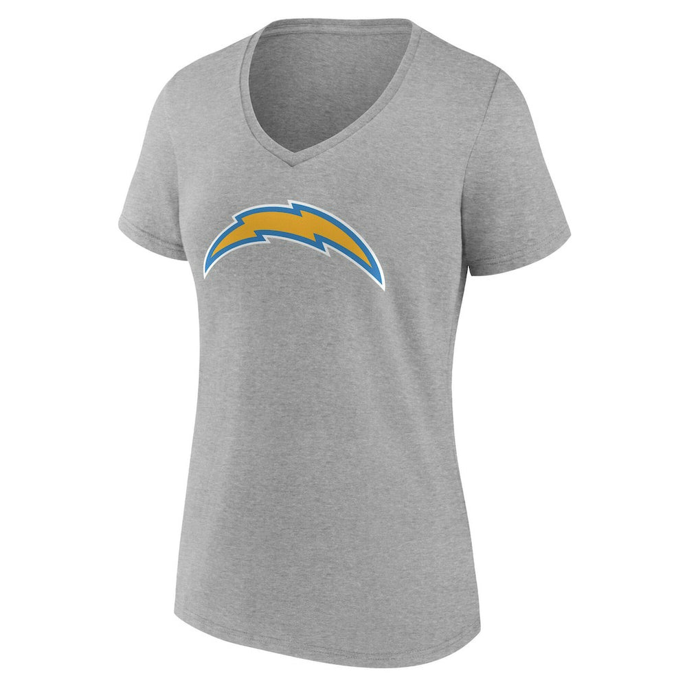 Women's Team Authentic Personalized Name & Number V-Neck T-Shirt - Los Angeles Chargers