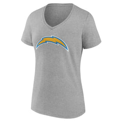 Women's Team Authentic Personalized Name & Number V-Neck T-Shirt - Los Angeles Chargers