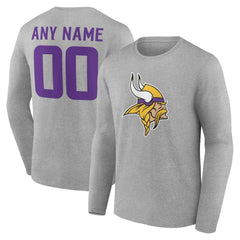 Team Authentic Personalized Name & Number Long Sleeve T-Shirt - Minnesota Vikings
