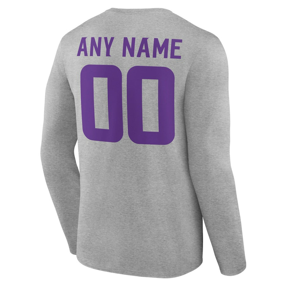 Team Authentic Personalized Name & Number Long Sleeve T-Shirt - Minnesota Vikings