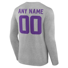 Team Authentic Personalized Name & Number Long Sleeve T-Shirt - Minnesota Vikings