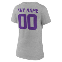 Women's Team Authentic Personalized Name & Number V-Neck T-Shirt - Minnesota Vikings