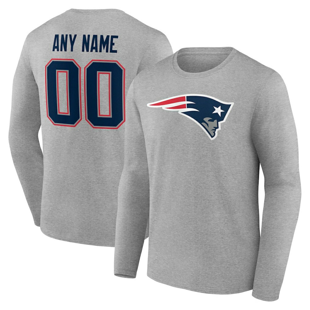Team Authentic Personalized Name & Number Long Sleeve T-Shirt - New England Patriots